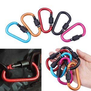 5 PCSCarabiners 1PC Carabiner Travel Camping Equipment Alloy Aluminum Survival Gear Camp Mountaineering Hook Outdoor Carabiner P230420