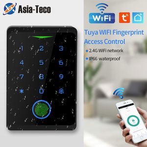 アクセスコントロールカードリーダーTUYAアプリドアロックIP66防水キーレスフィンガープリントWIFIアクセスコントロールスタンドアロンキーパッド指紋EM RFIDカードドアエントリ230419