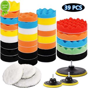 Bilpolering Sponge Pads Kit Foam Pad Buffert Kit Polering Maskin Vaxkuddar för bilmotorcykel Motorfordon tar bort repor