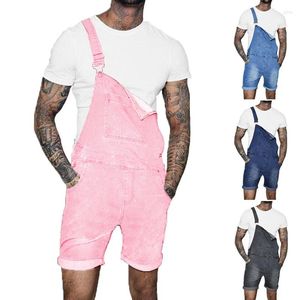 Mäns jeans tpjb streetwear rompers män denim hakliga arbetskläder mode jumpsuit med fick jumpsuits hip hop byxor