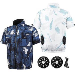 メンズベスト男性のための夏の冷却ベストUSB充電ボディ服エアコン衣服天気サイクリング230420