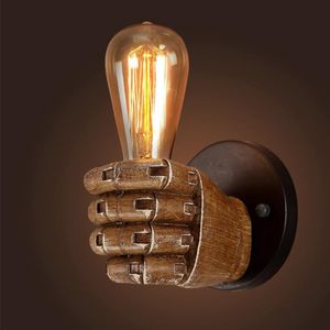 Wall Lamps LumiParty Retro Creative Fist Shape Light E27 Lamp Holder Industrial Style Restaurant Living Room Cafe Bar Decor