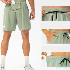 Men Yoga Sports Krótkie szybkie suche spodenki z tylnym telefonem komórkowym Casual Running Gym Jogger Pant333