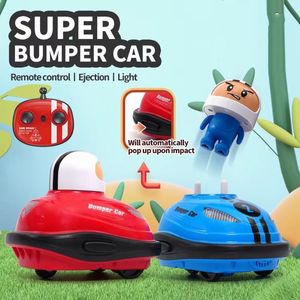 Transformation Toys Robots Super Battle Bumper Car 2.4G RC Toy Pop Up Doll Crash Bounce Ejection Light Parent Child Interaction 231118