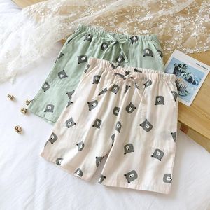 Женская одежда для сна сладкие девочки мультфильм лозы удобные мягкие шорты нижнего белья повседневные женщины хлопковые пижама брюки в стиле япония.