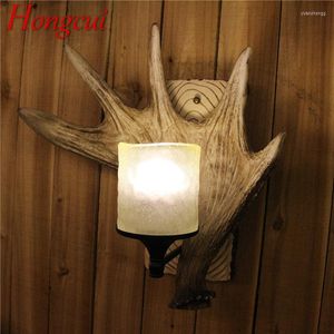 Wall Lamps Hongcui Modern Antlers LED Lamp Light Creative Sconce Indoor For Living Bedroom Bedside Decor