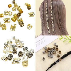 Hair Clips 100 Pcs Rings Beads Loose Coil Jewelry For Braid Dreadlock Bead Clip