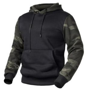 Felpe con cappuccio in pile mimetico da uomo autunno Esercito tattico maschile invernale Camo Pullover Hip Hop Felpa con cappuccio Abbigliamento ampio