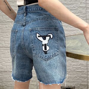 Jeans dżinsowy dżinsy dla kobiet hafty królika