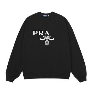 High-quality Pra New classic letters printed sweater round neck men and women with the same paragraph loose simple couple models high-quality