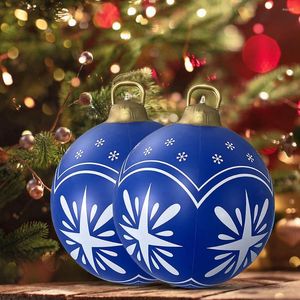 Party Decoration PVC Christmas Tree Decor Inflatable Ball Ornaments 60cm Toy Outdoor For Outside Yard Lawn Porch
