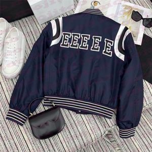 Mode Frauen Baseball Jacken Oberbekleidung Gestickte Brief Marken Baumwolle Mäntel Winter Damen Jacke Kurzen Mantel Streetwear