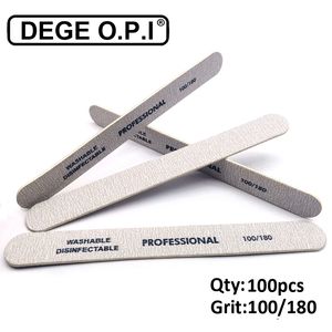 Nail Files 100PcsLot Professional Nail Files For Manicure 100 180 240 Strong Sandpaper Nail Accessories Salon Tool High Quality Nails File 230419