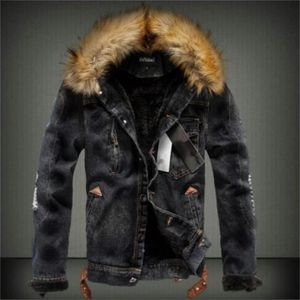 남자 재킷 겨울 남성 재킷 캐주얼 한 두꺼운 따뜻한 진 외부웨어 코트 스트리트 스타일 데님 코트 남성 플러스 벨벳 청바지 6xl 231118