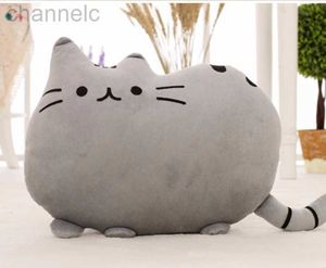 Stuffed Plush Animals 40*30cm Kawaii Cat Pillow With Zipper Only Skin Without PP Cotton Biscuits cat Doll Toys Big Cushion Cover Peluche Gift