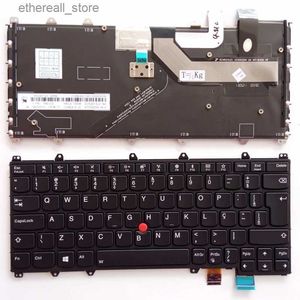 Keyboards Latin LA/SP/FR/BR/UK New Keyboard for Lenovo Thinkpad Yoga 260 370 X380 YOGA260 Layout Backlit Q231121