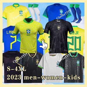 Brazylia 2024 Koszulki piłkarskie Camiseta de futbol Paqueta raphinha 23 24 25 koszulka piłkarska Maillots Marquinhos Vini Jr Brasil Richarlison Men xxxl 4xl Kit Woman Neymar