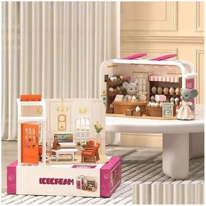 Dolls Miniature Elements Akcesoria i meble Mini zabawki Zestaw sklepu domowego scena salon udawana gra dla dzieci prezenty 231017 dhxke