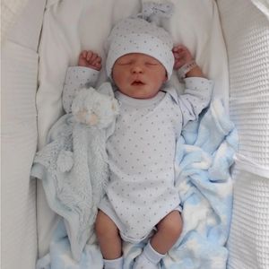 Куклы 43 см Reborn Baby Doll Силиконовая виниловая ткань Preemie Doll Уже закончена 3D Раскрашенные вены кожи Художественная коллекция Кукла Подарок для девочки 231121