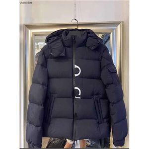 高品質のデザイナーメンズレディースフードダウンジャケットファッションコントラストレザーパーカーコートマン冬の濃い暖かいパフジャケット