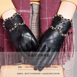 Five Fingers Gloves Designer Leather Half-finger Gloves Womens Sheepskin Motorcycle Gloves Leaking Fingers Short Spring And Autumn Thin Section Gift TT