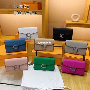 Designer Bag Luxury 23 New Women's Shoulder Bag Fashion Two G Specialer Products Multi Color, Inget mönster Enkel bokstaven Pendant Button Valentine's Day Gift