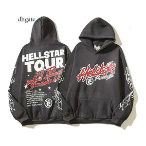 mens hellstar hoodie s Herren High Street Hooded Haruku Y2K Stranger Things Lose Warm Pullover Sweatshirts Loose Hip Hop Hoody