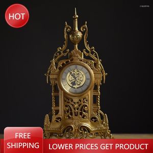 Table Clocks Electronic Metal Clock Digital Mechanical Retro Desktop Luxury Vintage Reloj De Mesa Living Room Desk