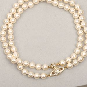 Дизайнерские ожерелья с подвесками с надписью Vivian Chokers Роскошные женские модные украшения Металлическое жемчужное ожерелье cjeweler Westwood fdgfrt5 + 516