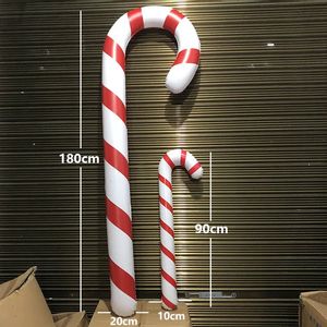 Christmas Decorations 2024 Giant Decoration Inflatable Canes Lollipop Balloon for Home Xmas Tree Ornaments Outdoor Decor 231120