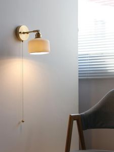 벽 램프 골동품 욕실 조명 대리석 설탕 프로스팅 귀여운 긴 sconces 한국 방 장식 LED 스위치 뿔 sconce