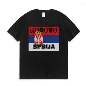 Мужские рубашки T Serbia Srpska Kosovo Flag рубашка. Футболки с коротки