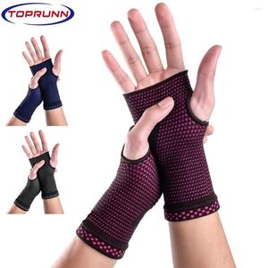 Diz Pedler 1Pair Fitness Salonu Bilek Koruma Artrit Brace Sleeve Destek Eldiveni Nefes Alabilir Elastik Palmiye El Destekler Koruyucu