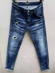 DSQ PHANTOM Turtle maschile jeans maschile designer italiano jeans skinny strappato guy cool buca causale marchio di moda in forma fitta jeans uomini lavati i pantaloni 65199