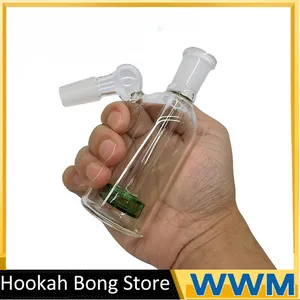 45 ° Glass Bong Ash Catchers 14mm Narghilè Pyrex spesso Clear Bubbler Catcher fumatori 45 gradi Ashcatcher Tubi d'acqua