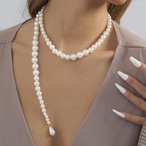 Choker French Retro Imitation Pearl Necklace Women's Small And Exquisite Clavicle Chain Jewelry Wholesale