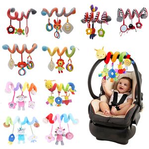 Rattles Mobiles ASWJ Baby Spiral Soft Infant Crib Bed Stroller Toy For borns Car Seat Educational Towel Bebe Toys 012 Months 230421