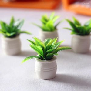 装飾的な花ドールハウス人工植物ローズサボテッド鉢植えのアクセサリーミニミニチュアモデルクラフトホームデコレーションフェアリーガーデンオーナメント