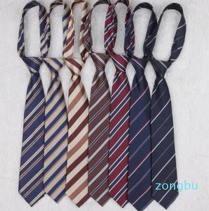 Bow Ties Polyester Bastik Çizgili Erkekler Kadın Kahverengi Kazılar El Yapımı Günlük Boyun Kravat Koleji Resmi Üniforma Gömlek Cravat