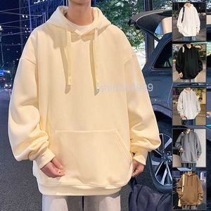 2023 Autumn New American Fashion Brand Off Shoulder Sweater Imitation Cotton One Piece Fleece Fashion Trend Solid Color Pullover Hooded Guard