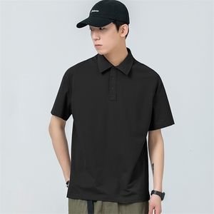 Polos masculinos personalizados personalizados camisa de pólo de manga curta Camisa de publicidade A1098 Cinzento Cinzento azul preto algodão vermelho 230421