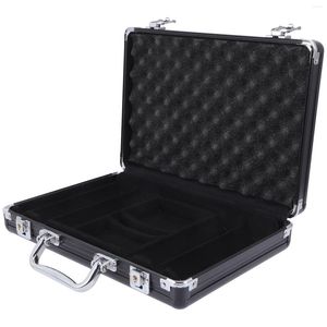 Gift Wrap Chip Poker Box Case Chips Carrier Metal Storage Bärande aluminiumbehållare Holder Casino Game Deluxe Tray Table Organizer