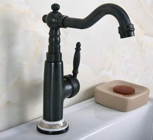 Kitchen Faucets Black Brass Single Handle Hole Swivel Spout And Bathroom Sink Cold Water Mixer Taps Faucet 2nf655