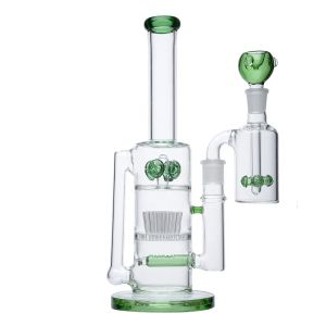 Inline Perc Heady Glasbong Sprinkler Wasserpfeifen Pilzkreuz Perkolator Dab Rig Bohrinseln 18mm Innengelenk mit Asche LL