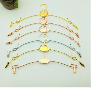 300pcs Colored Metal Lingerie Hanger With Clip , Bra Hanger and Underwear Briefs Underpant Display Hangers