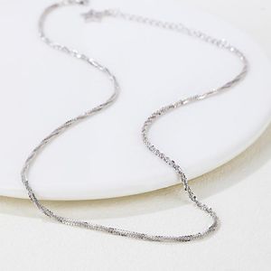 Chains 14K Gold Plated Simple Chain Necklace Women Wedding Party Fine Fashion Jewelry Gift
