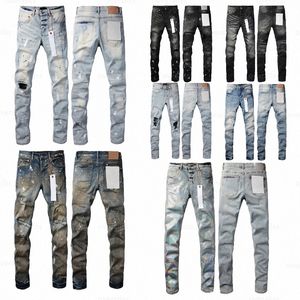 ksubi jeans Designer Uomo Jeans viola Jeans strappati dritti regolari Strappi di denim lavati vecchi jeans neri lunghi jeans impilati G1pm #