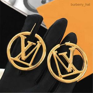 Stud Luxury Big Gold Hoop Earring For Lady Women Orrous Girls Ear Studs Set Designer Jewelry Earring Valentines Day Gift Engagement Bride BB52