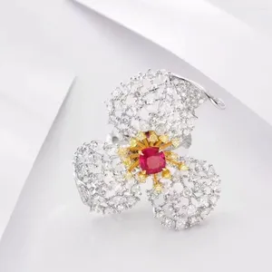 Cluster Rings FIY AIGS Ruby Ring Fine Jewelry Solid 18K Gold Nature Red 1.092ct Diamonds For Women Presents