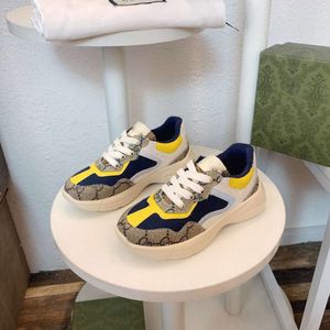 GGLIES HQ24 CHUNKY KIDS S SHORES Outdoor Girls Boys Print Designer Luxury Brand Vintage Dad Shoes Breattable Fashion Running 26-35 S02 059Z